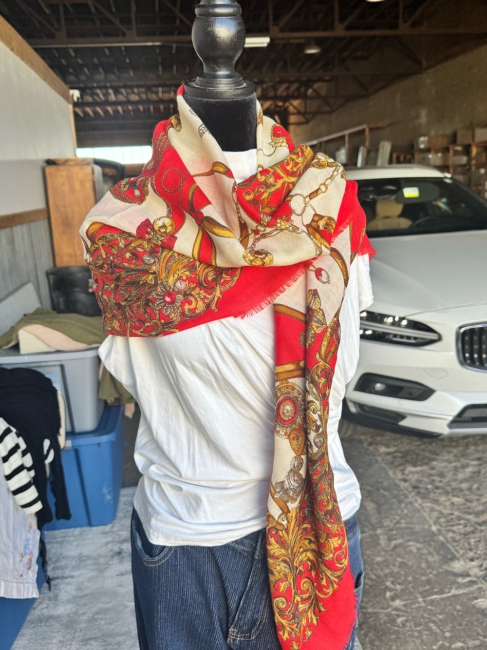 Versace style Baroque Scarf